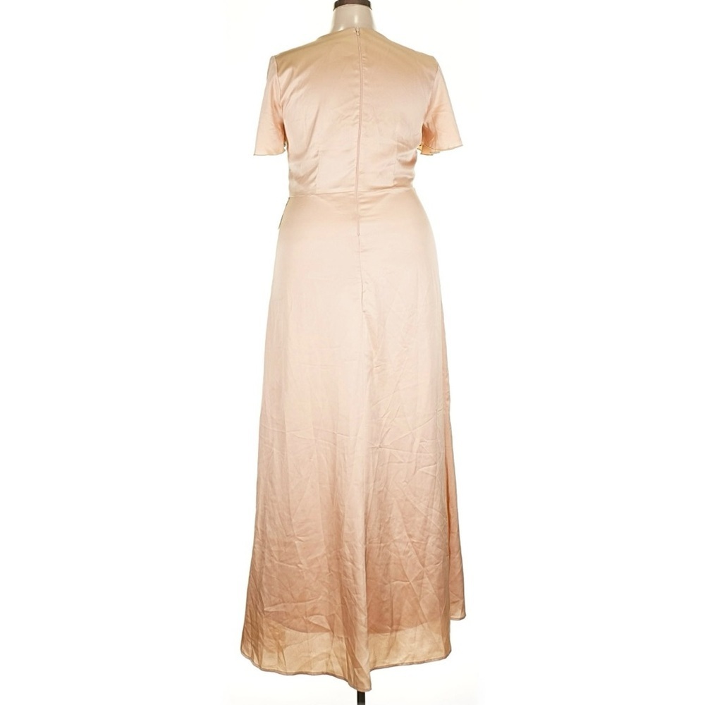 Show Me Your Mumu Weddings Rome Twist Gown Champagne Luxe Satin XXL NEW - Picture 4 of 9